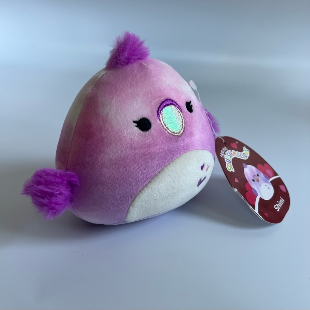 Kellytoy Squishmallows Valentine's Day Purple Watercolor Bird 5" Shimi Plush - Picture 7 of 14